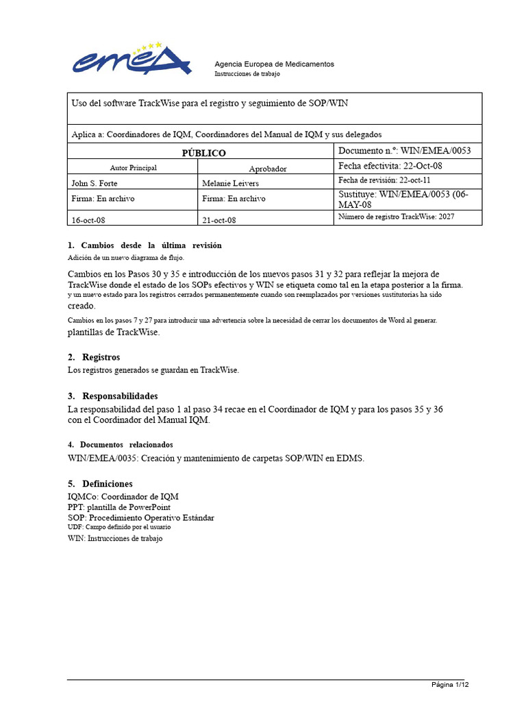 Instrucciones para TrackWise en SOP/WIN | PDF | Ventana (informática ...