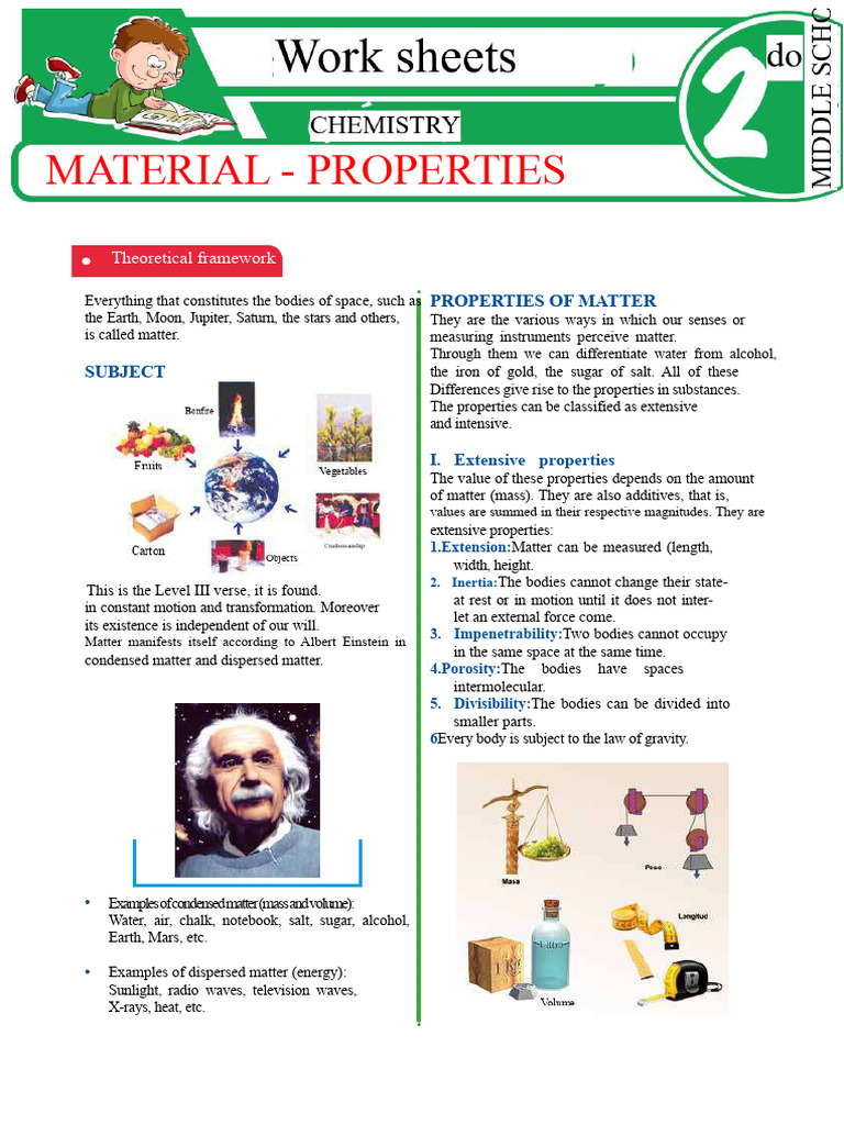 Matter and Its Properties For Second Year of Secondary School | PDF ...