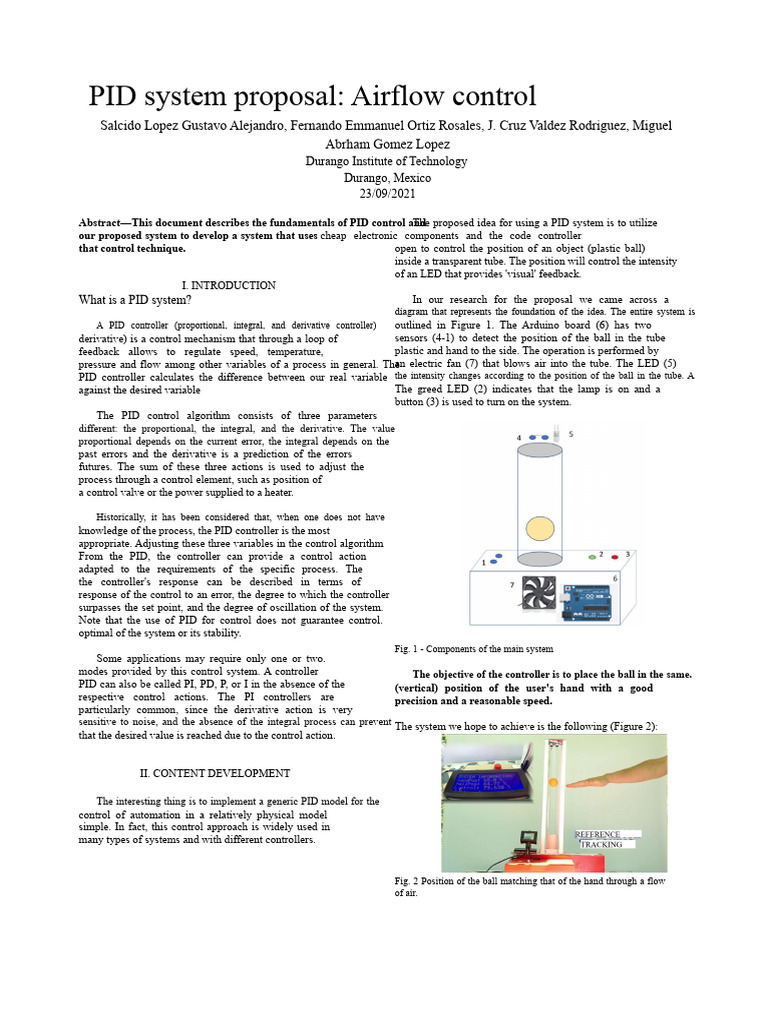 PID Control System for Airflow Management | PDF | Applied Mathematics ...