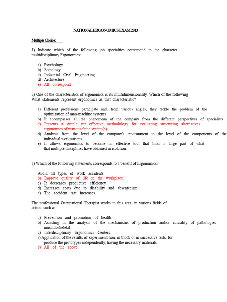 Exam | PDF | Anthropometry