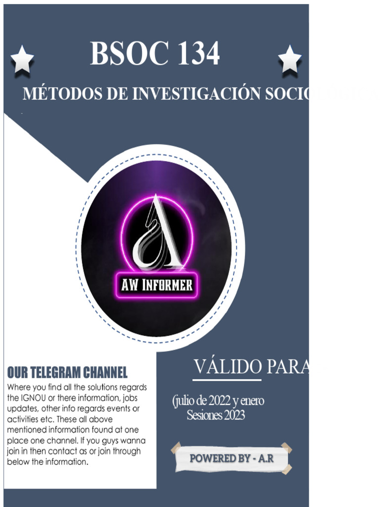 Bsoc 134 Tarea Resuelta | PDF | Science | Educación en artes liberales