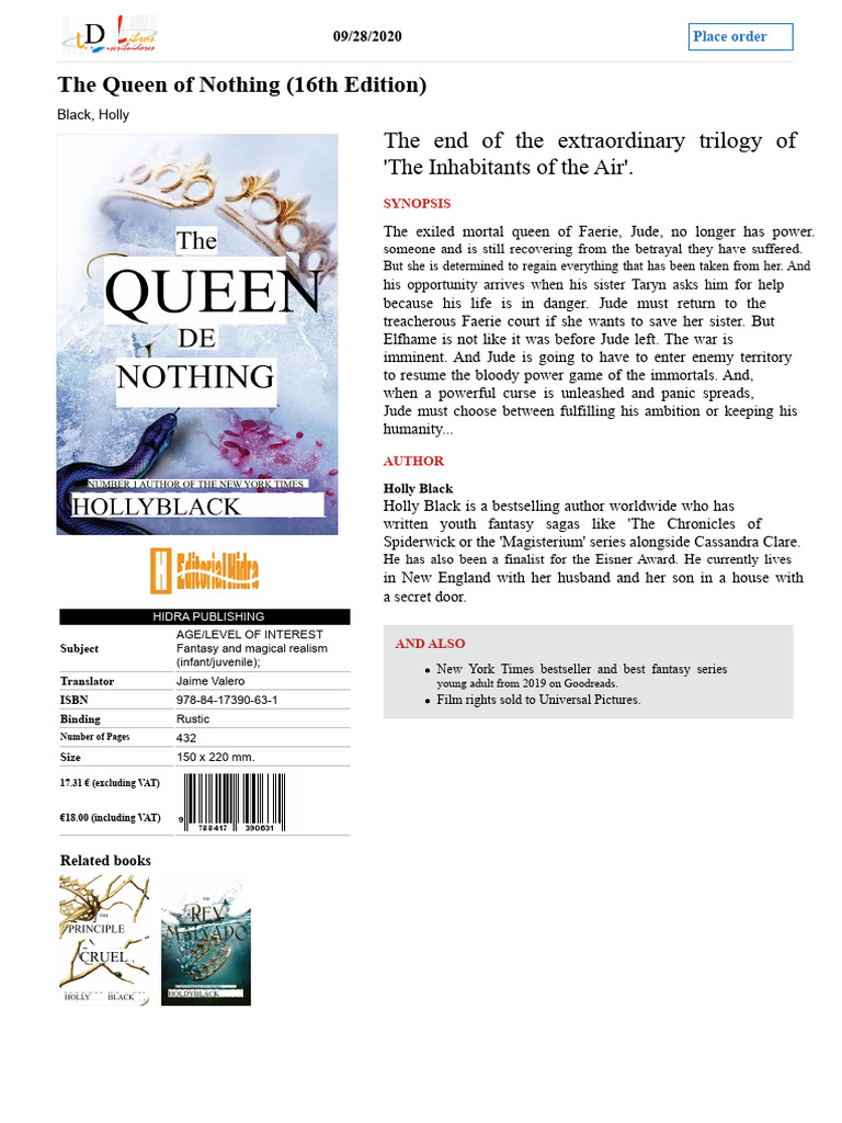 The Queen of Nothing D PDF