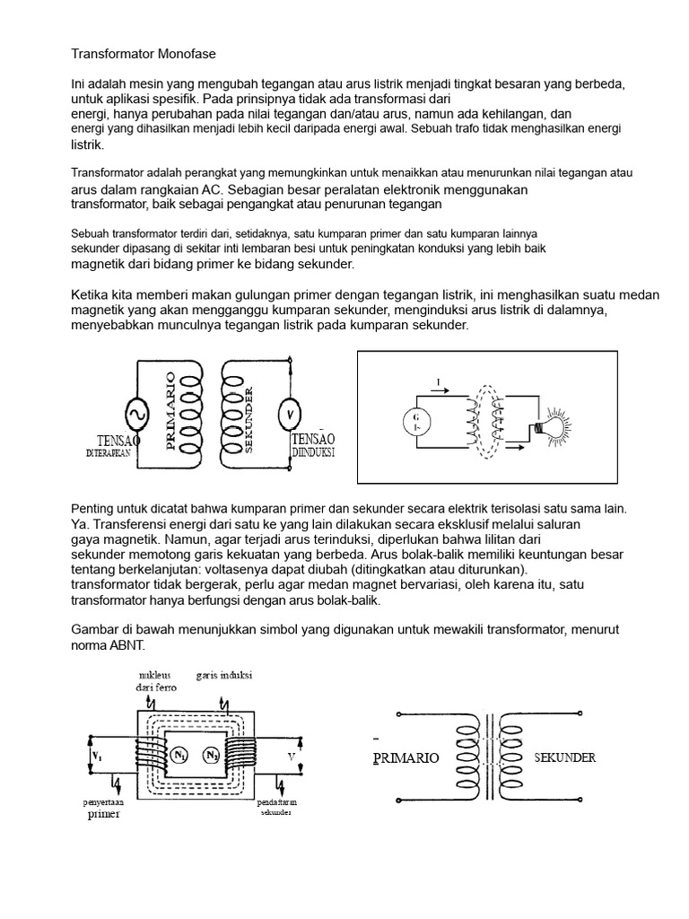 Jenis dan Fungsi Transformator Listrik | PDF