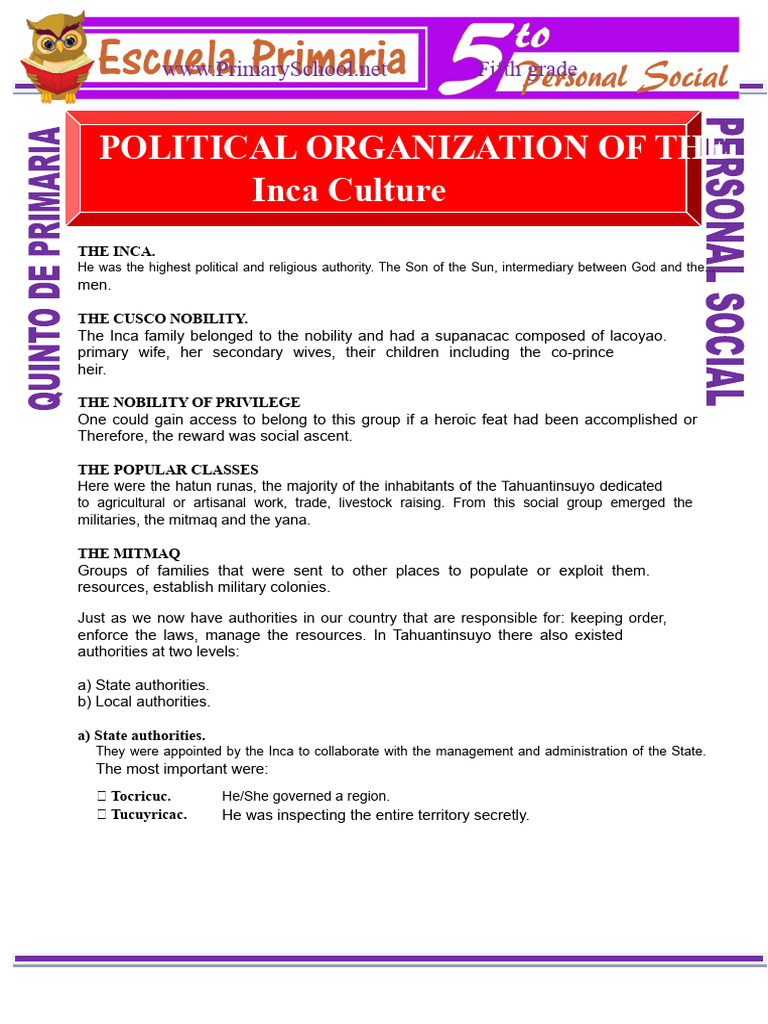 Inca Political Organization Explained | PDF | Inca Empire