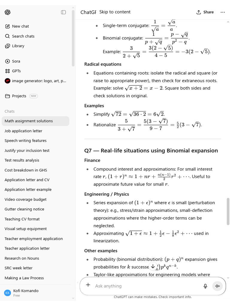 Math Assignment Solutions7 | PDF | Mathematics | Applied Mathematics