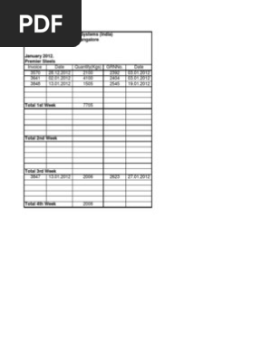 Monthly Schedule