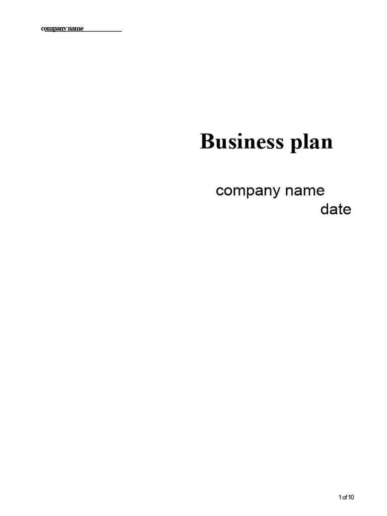 Comprehensive Business Plan Template | PDF | Marketing | Budget
