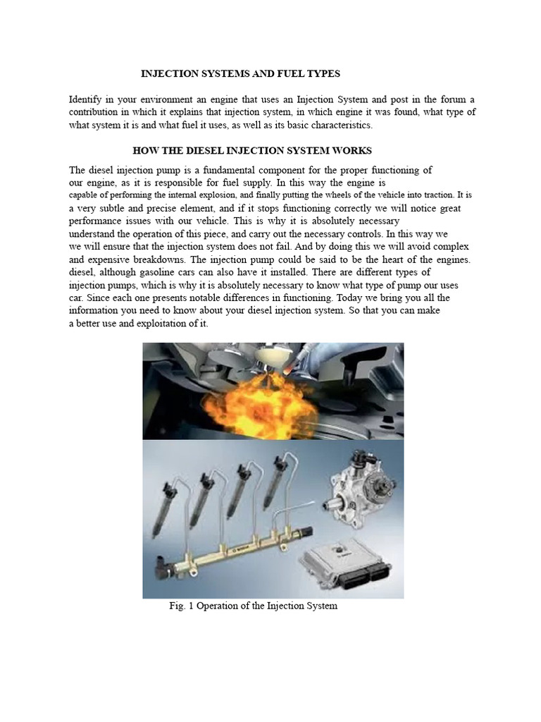 Diesel Injection Systems Explained | PDF | Fuel Injection | Diesel Engine