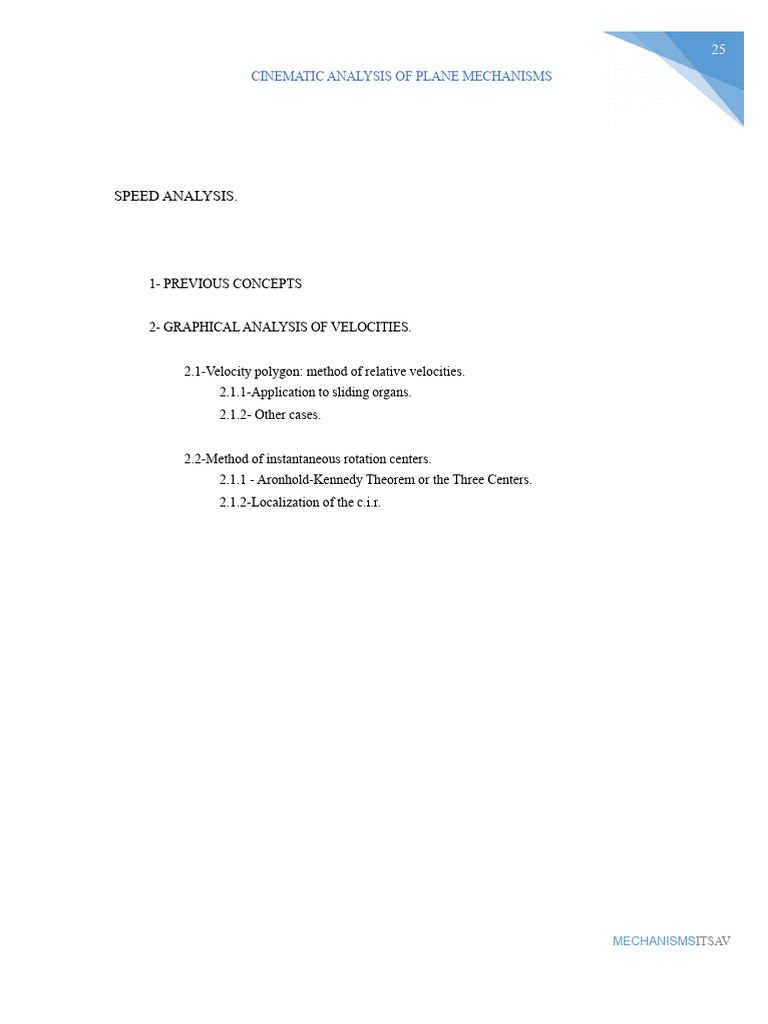 Speed Analysis of A Mechanism (Graphical Method) | PDF | Velocity ...