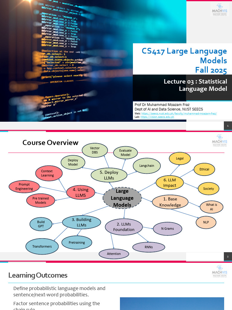 Statistical Language Models Overview | PDF | Applied Mathematics | Learning