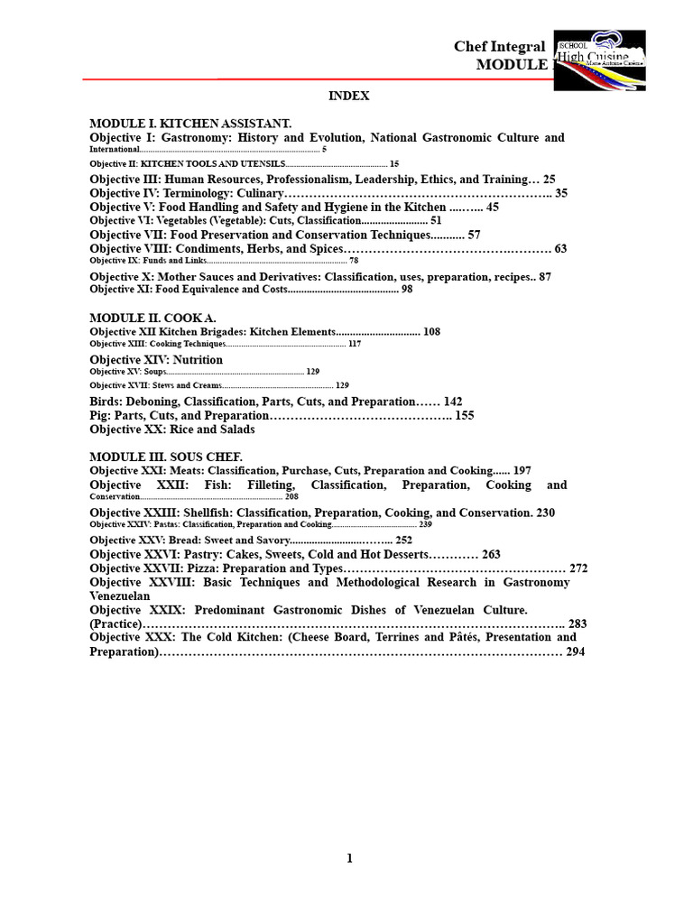 Comprehensive Culinary Training Guide | PDF | Tablespoon | Foods
