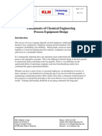 Fundaments of Chemical Engineering Process Equipment Design