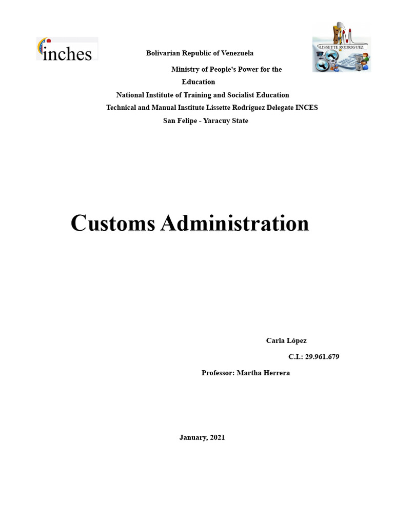 Customs Administration | PDF | Customs | Treaty