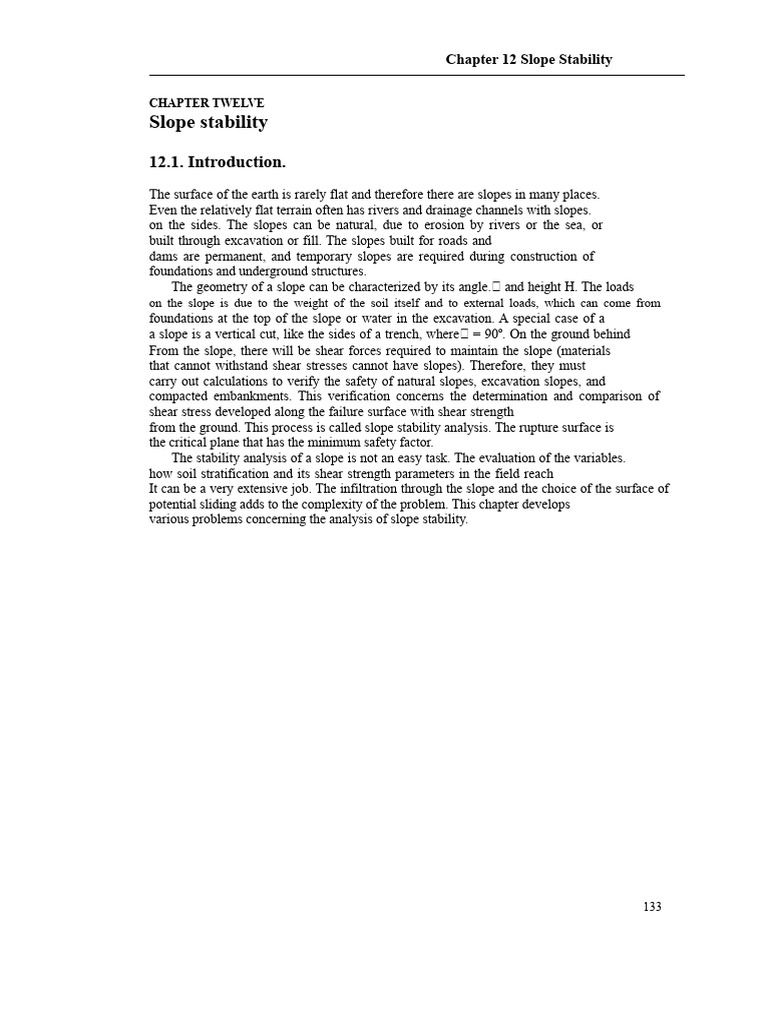 Slope Stability Analysis Techniques | PDF | Applied And ...