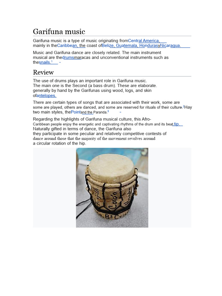Garifuna Music | PDF