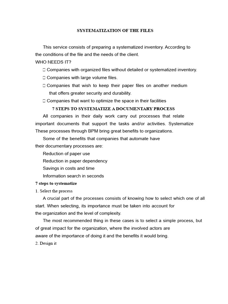 Document Systematization Guide | PDF | Computer File | Information Science