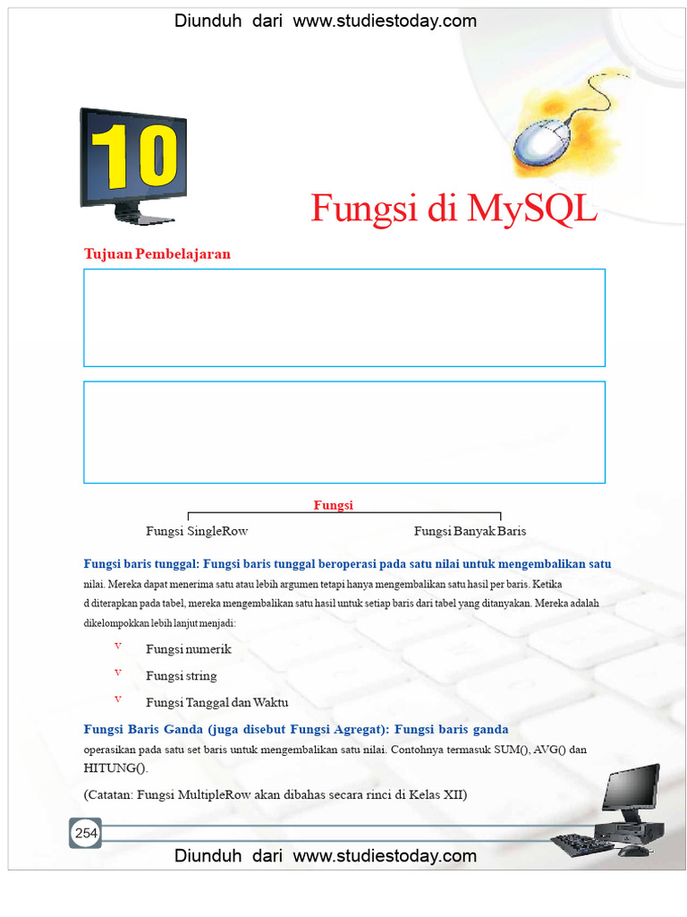 Fungsi MySQL: Panduan Lengkap dan Contoh | PDF