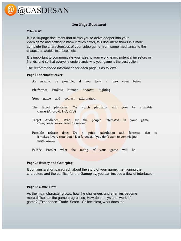 15 Ten Page Document Template | PDF | Video Games | Gaming