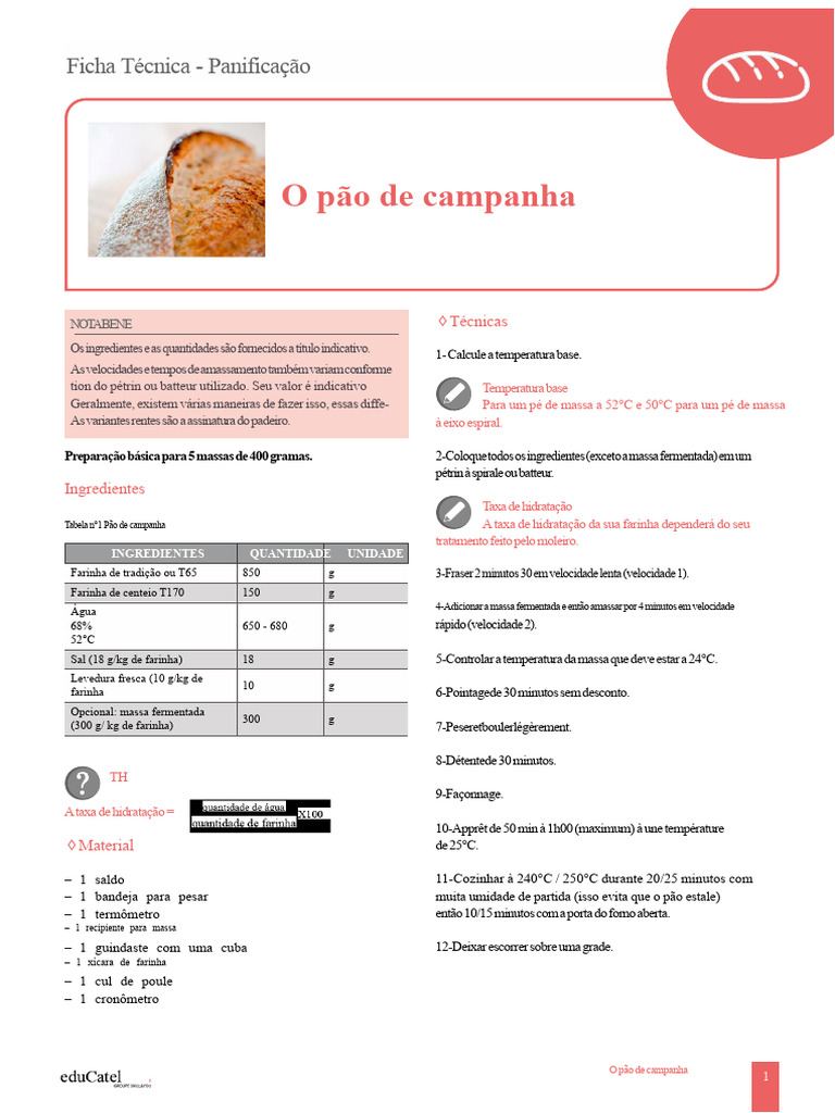 O Pão de Campanha | PDF | Pães