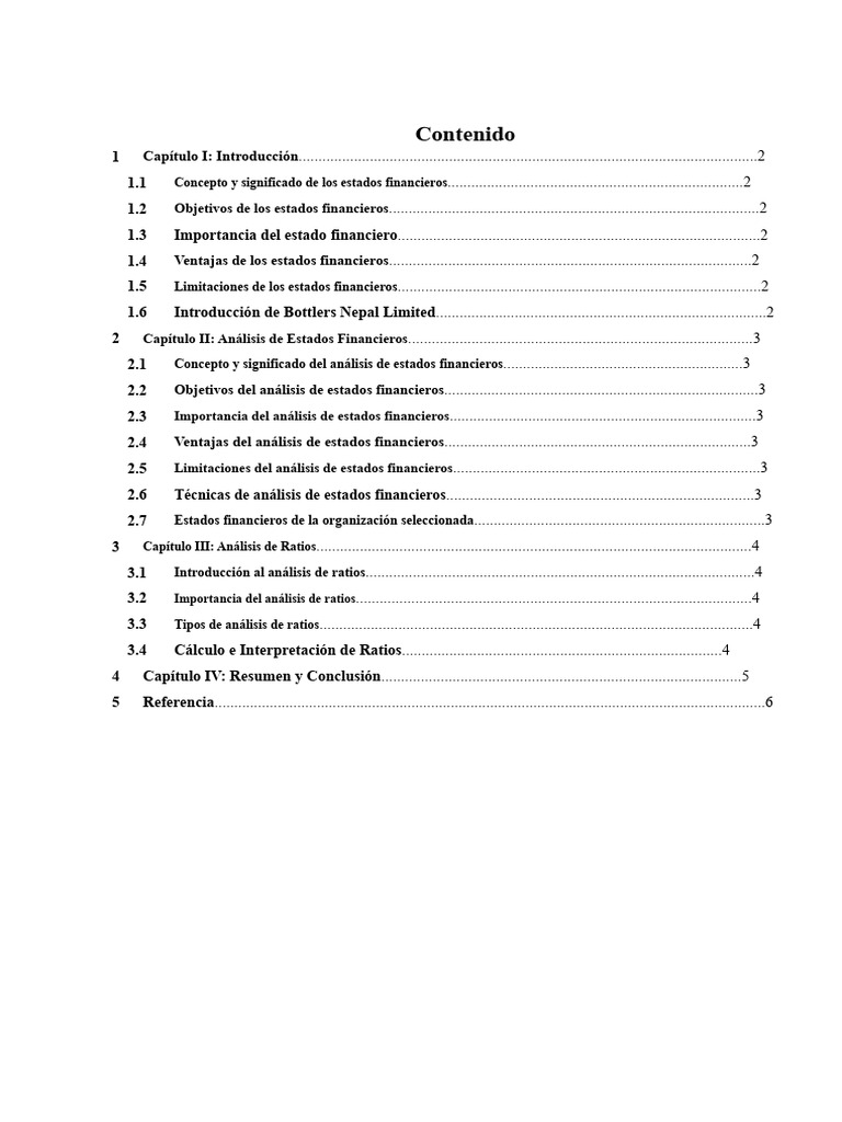 Análisis de Estados Financieros y Ratios | PDF | Estado financiero ...