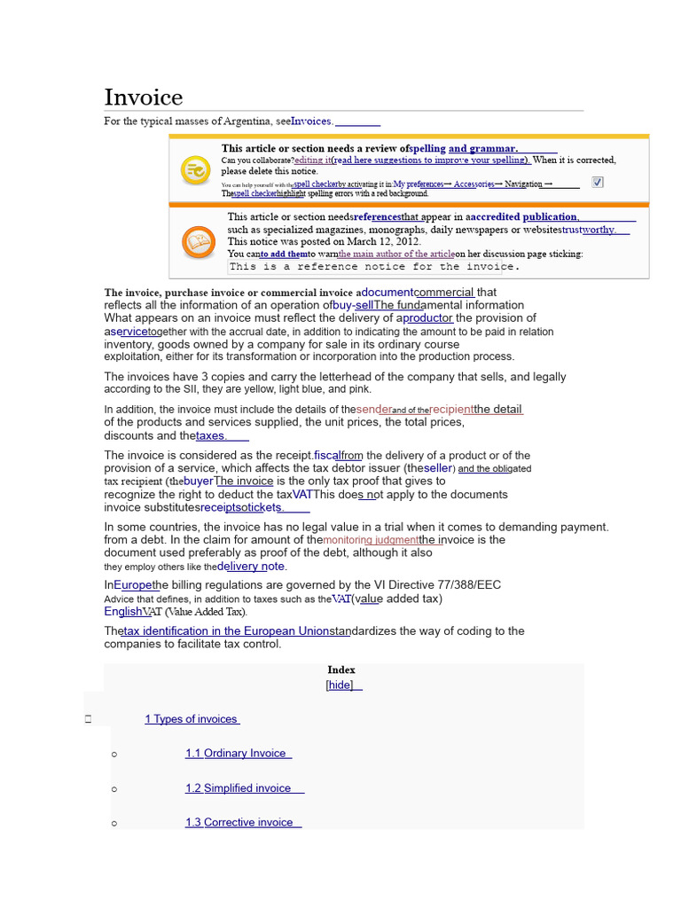 Commercial Invoice | PDF | Invoice | Value Added Tax