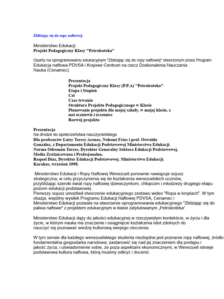 Oparty Na Oprogramowaniu Edukacyjnym 