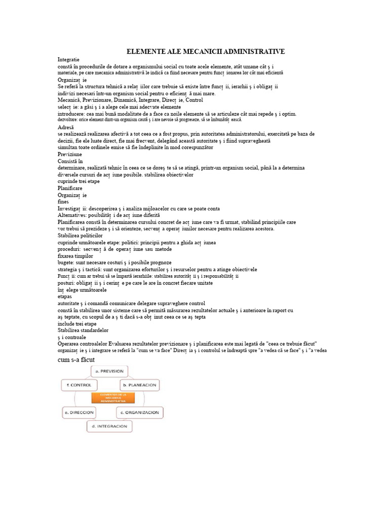 Elementele Mecanicii Administrative | PDF