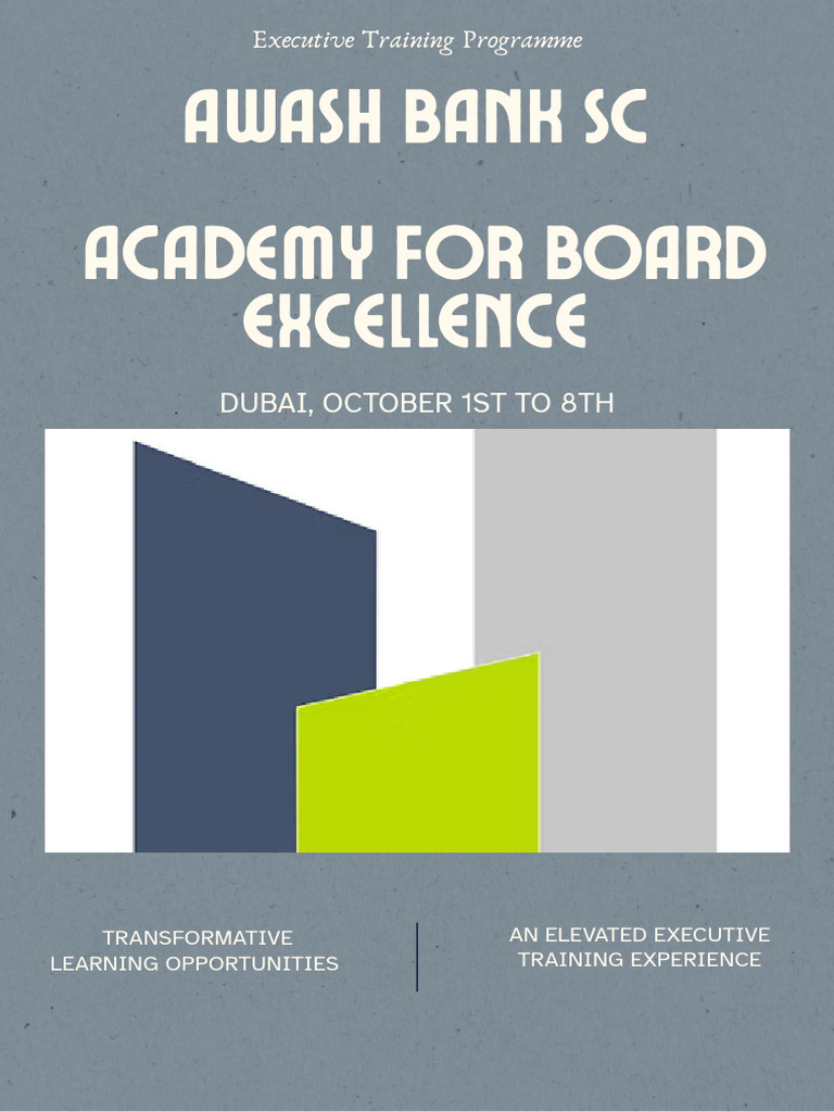 v2 - Awash Bank Academy For Board Excellence | PDF