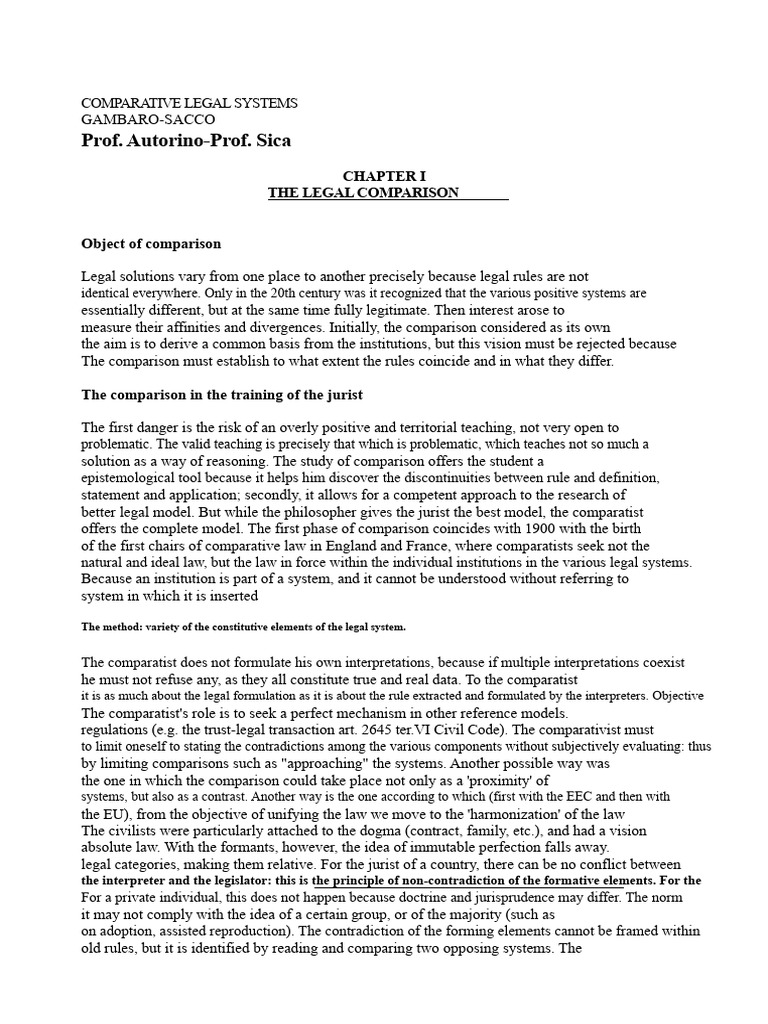 Comparative Legal Systems Analysis | PDF | Common Law | Civil Law ...
