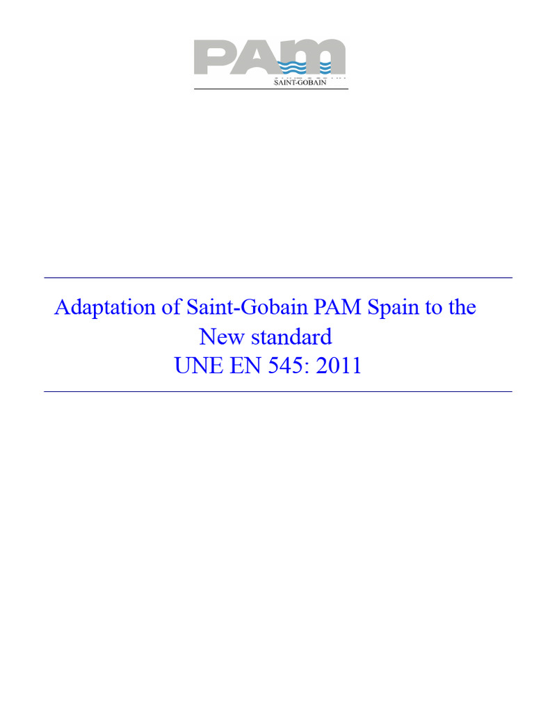 UNE EN 545:2011 Standard Overview | PDF | Pipe (Fluid Conveyance ...