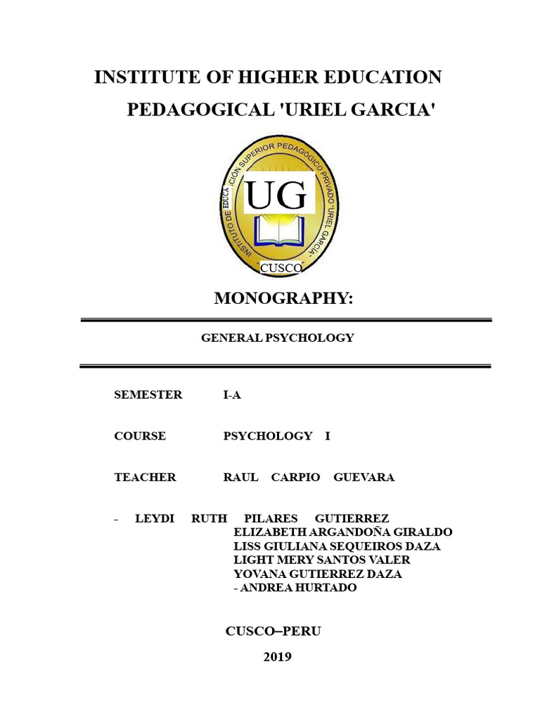 General Psychology Monography Overview | PDF | Psychology | Cognitive ...