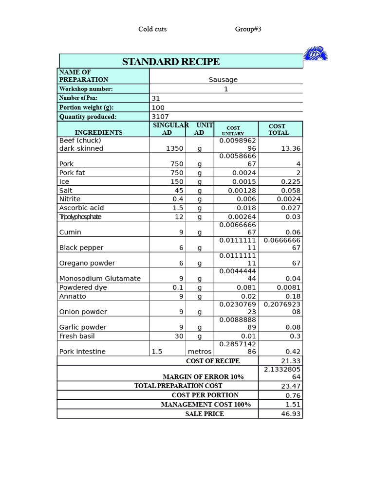 Sausage Preparation Process Guide | PDF | Sausage | Animal Products