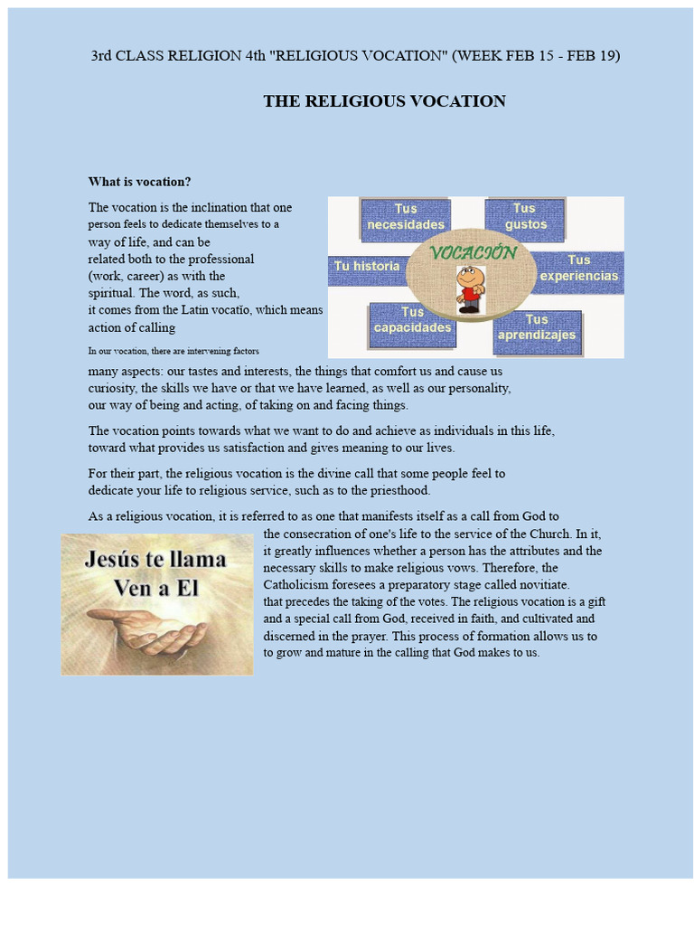 Understanding Religious Vocation | PDF | God | Abraham
