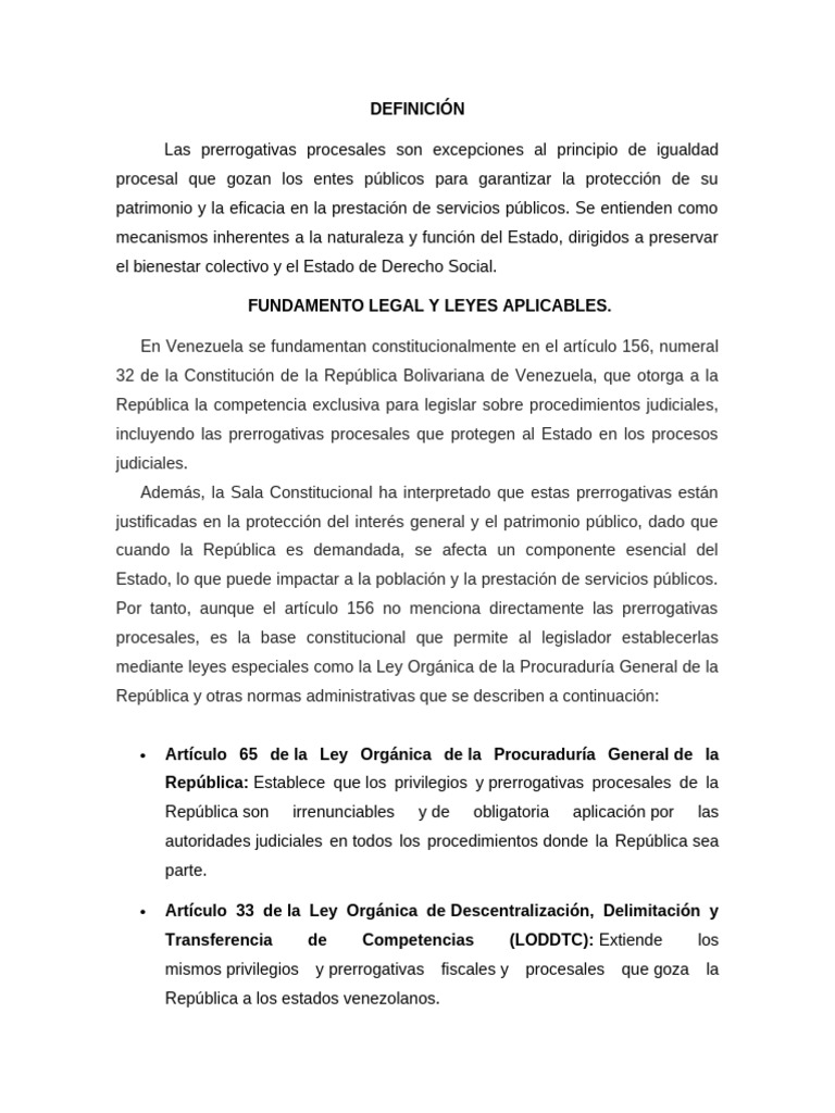 Prerrogativas Contencioso | PDF | Ley procesal | Estado (política)