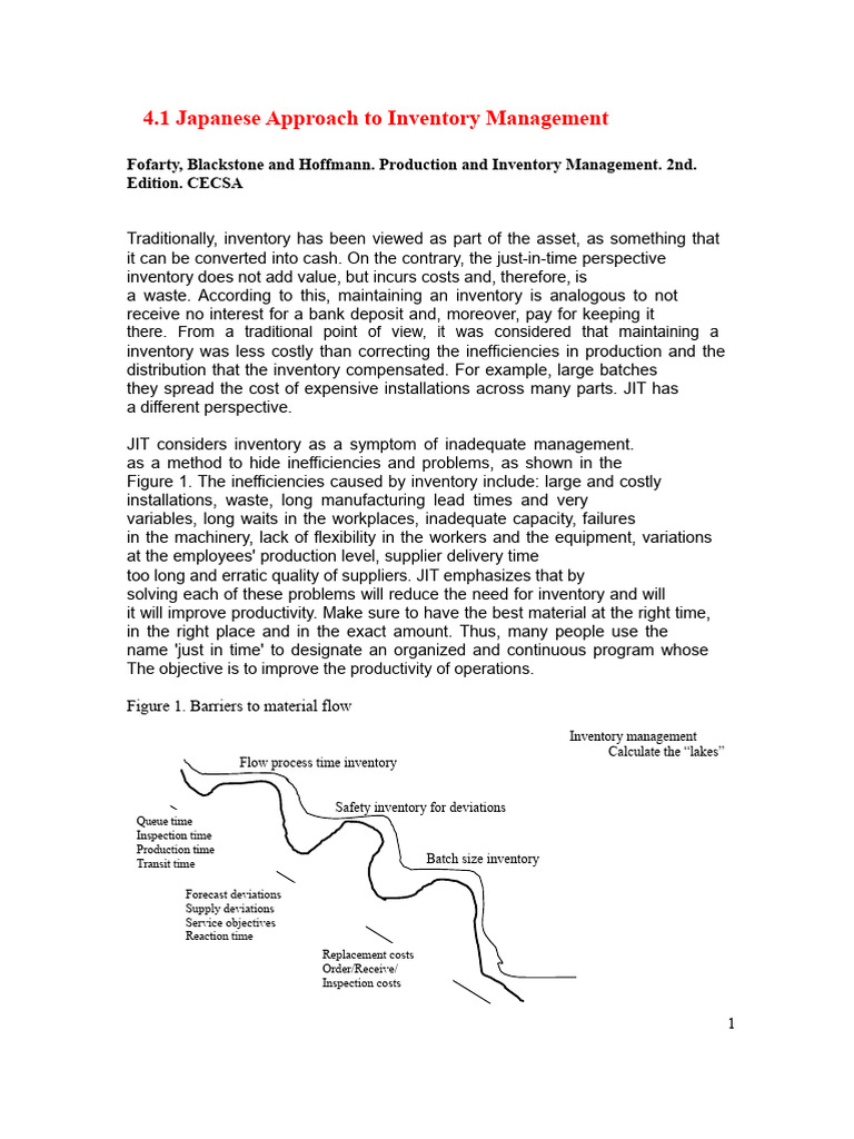 Japanese Inventory Management Insights | PDF | Lean Manufacturing ...