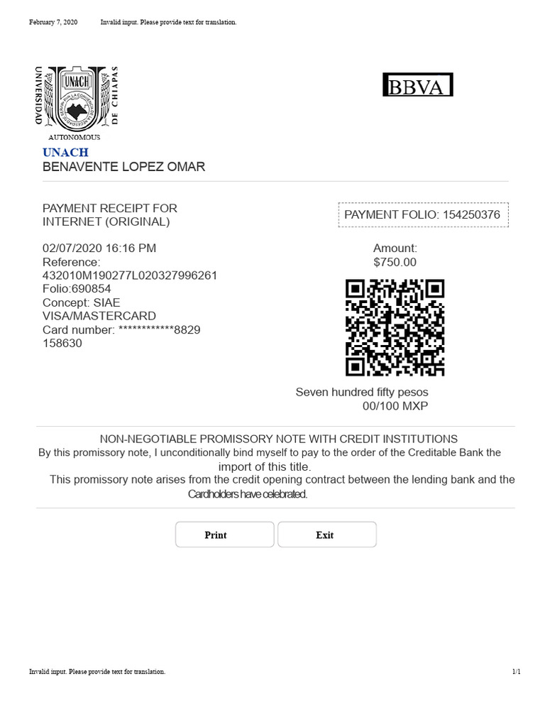 Payment Receipt for Internet Service | PDF