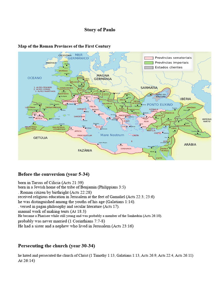 The Story of Paul in Chronological Order | PDF | Paul The Apostle ...