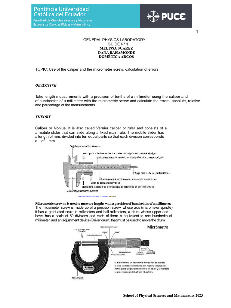 Precision Measurement with Calipers & Micrometers | PDF | Significant ...