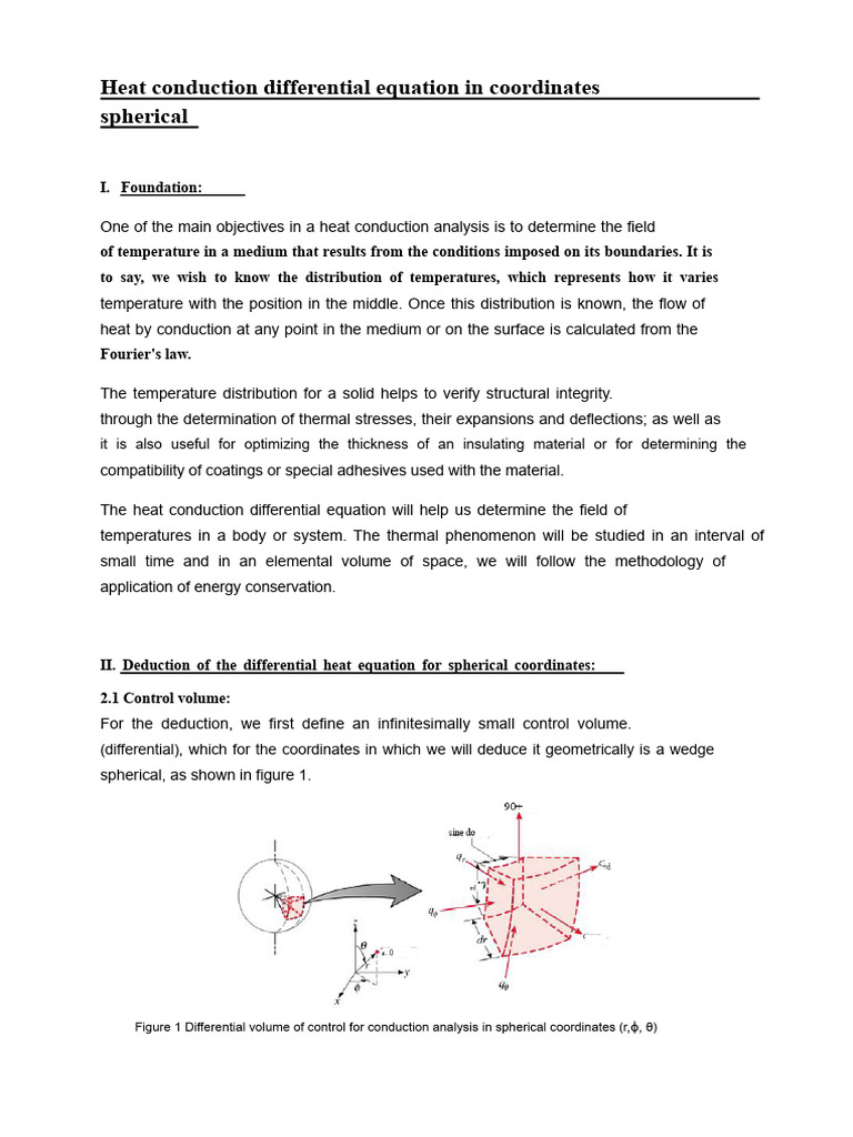 Spherical Heat Equation Derivation | PDF | Thermal Conduction | Heat