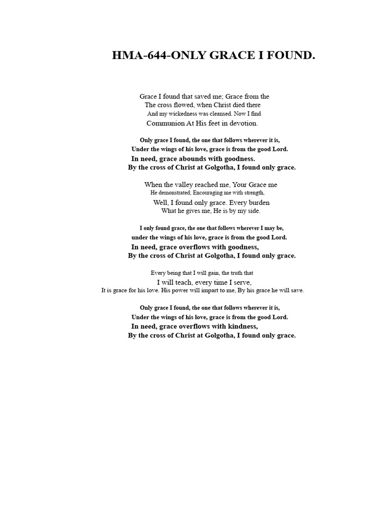 Only Grace: A Devotional Reflection | PDF