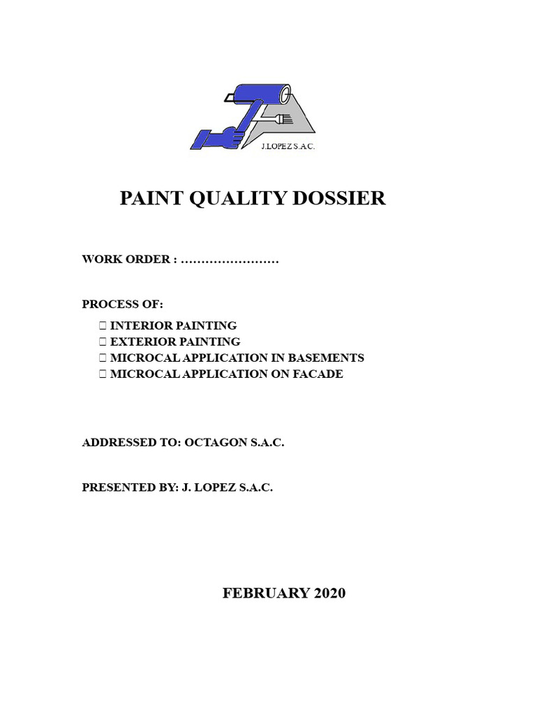 Paint Quality Dossier Overview | PDF