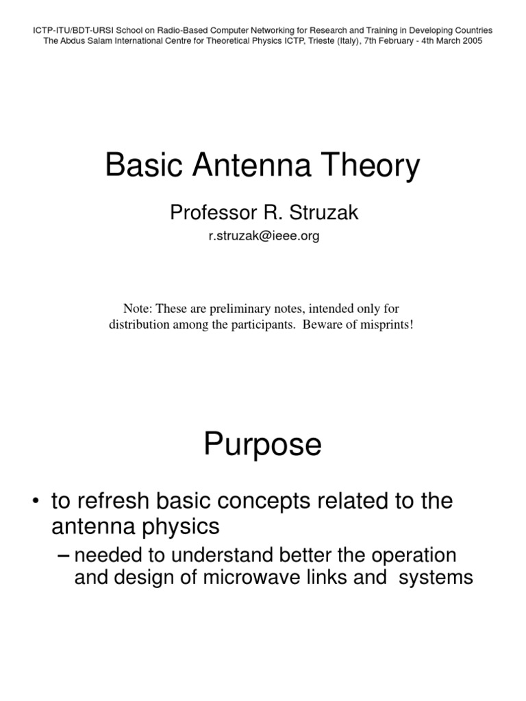 Fundamentals of Antenna Theory | PDF | Antenna (Radio) | Polarization ...