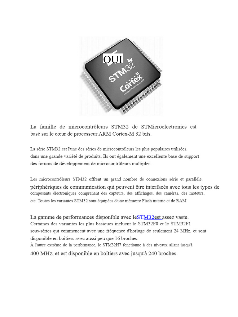 Introduction aux microcontrôleurs STM32 | PDF | Environnement de ...