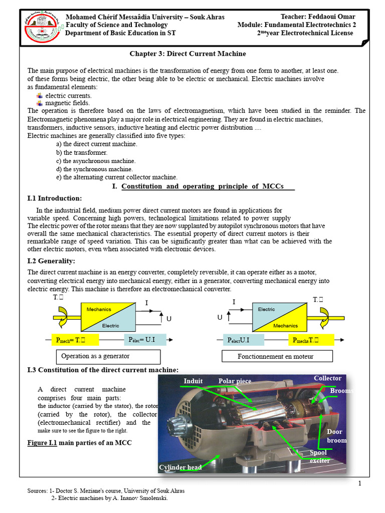 Chapter 3 Direct Current Machine | PDF | Electric Motor | Electric ...