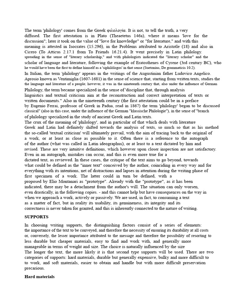 Introduction To Classical Philology - The Science of Ancient Texts (T ...