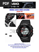 Original Casio Gshock Catalogue - Januari 2012