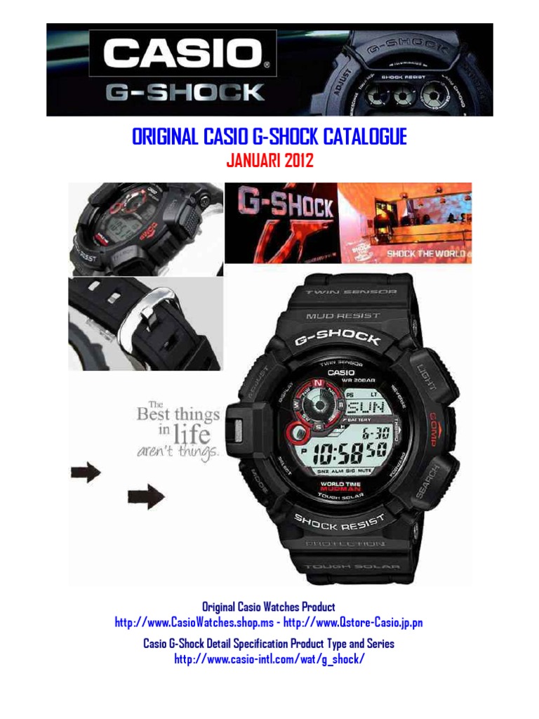 2012 Casio G-Shock Watch Catalogue | PDF | Manufacturing Companies Of ...