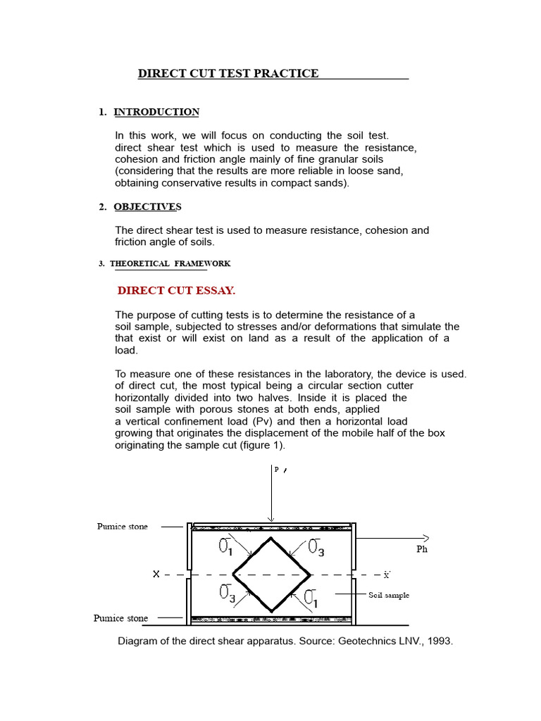 Direct Cut Test Practice-1 | PDF | Deformation (Engineering) | Stress ...