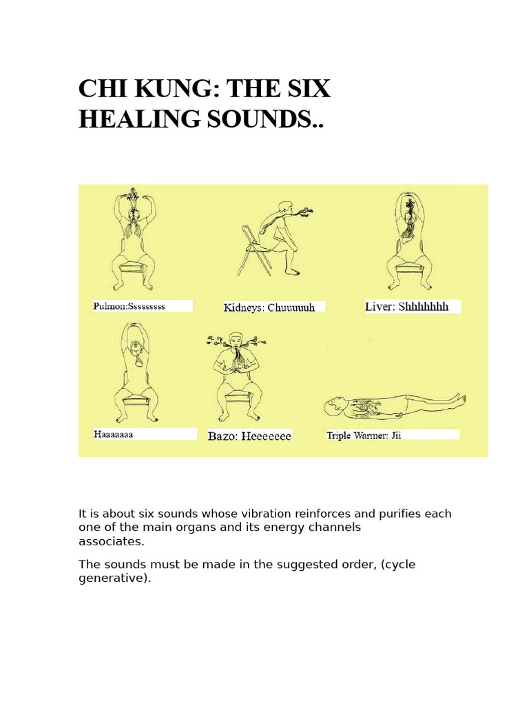 Chikung The 6 Healing Sounds | PDF | Courage | Energy (Esotericism)