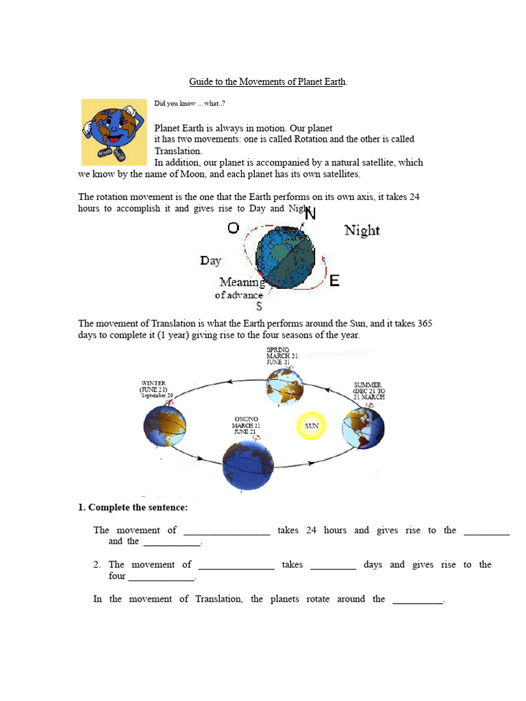 Earth's Rotation and Translation Explained | PDF | Rotation | Earth